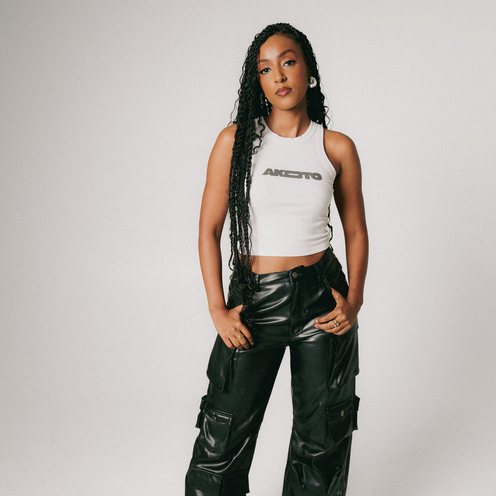 Racer Crop Tank [WHT]