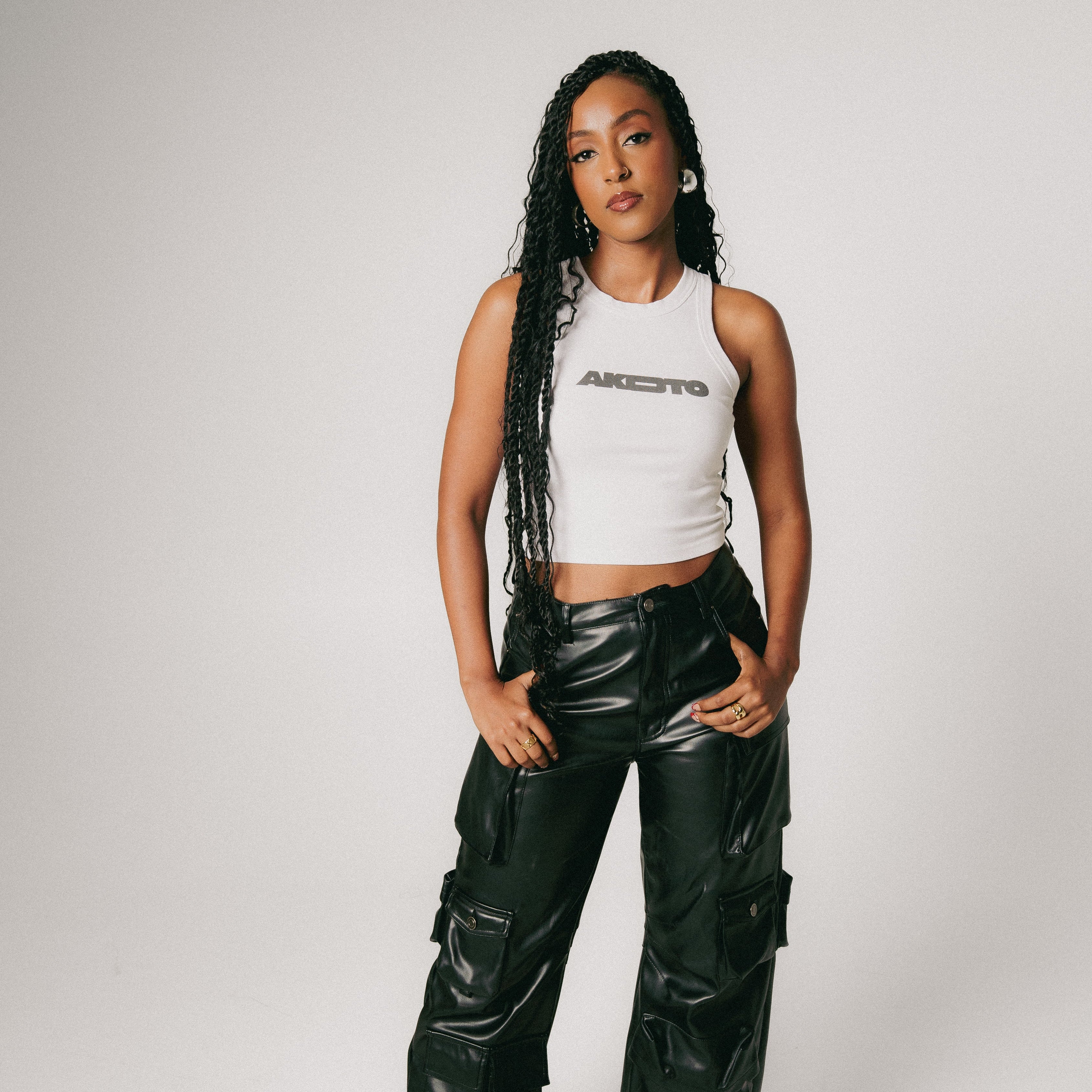 Racer Crop Tank [WHT]